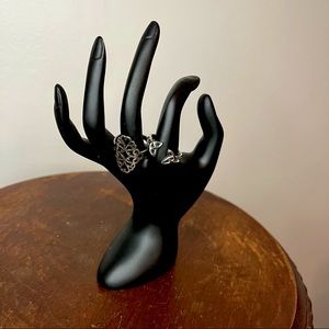 Set of 2 Celtic silver rings
